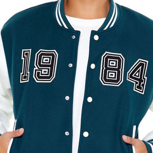 Chaqueta Varsity Vintage para Hombre, MOQ Bajo, Cuello Alto Delgado de Lona, para Uso Casual y al Aire Libre, Botones Cubiertos, Corte Regular - Product Image 6