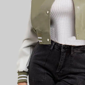 เสื้อแจ็กเก็ตทีมเบสบอลแขนยาวสำหรับสตรีท2025ปักโลโก้ได้ตามต้องการ - Product Image 5