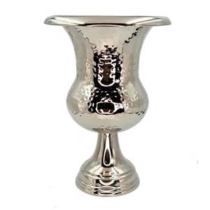 Vase au design martelé nickelé pour centres de table de mariage 2024 nouveauté centres de table de jardin urnes - Product Image 1