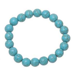 Bracelet tendance en perles de résine multicolores de forme ronde, fait à la main, style audacieux, bijoux de style ange, bracelet extensible brillant - Product Image 2