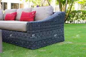 Moderno PE mimbre muebles de exterior precio competitivo esquina sofá conjunto para jardín sala de estar hoteles y apartamentos - Product Image 6