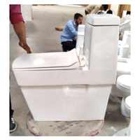 Siège de toilette monobloc en céramique blanche Sonata-115, étoilé, à siphon en S, sanitaires de salle de bain, céramique indienne, Gujarat