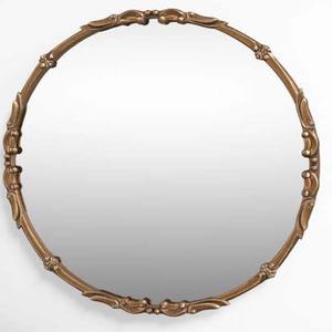 Miroir mural rond en aluminium, finition dorée, style moderne, argenté, décoration murale de luxe pour la maison, haute qualité - Product Image 1