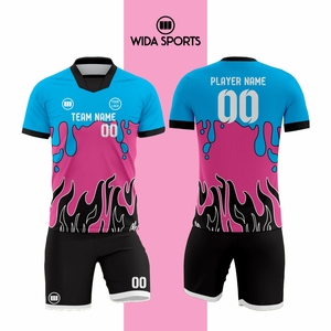 Camisetas de Fútbol Personalizadas con Transferencia Térmica, 100% Poliéster, Secado Rápido, Ligeras, Transpirables, Cuello en V, Manga Corta - Product Image 1