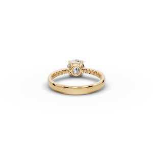 Bague classique ronde avec 1 carat de diamant de laboratoire, bijou élégant et raffiné - Product Image 5
