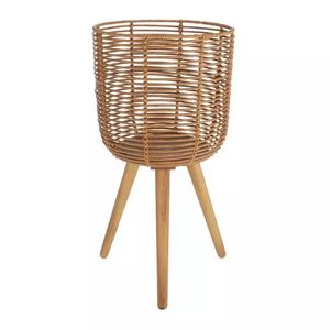 Best Selling Metal Bamboo Handmade Rattan <b>Large</b> Plant Pots Planters Indoor Outdoor Garden Tall Planter Pots Rattan <b>Basket</b> - Product Image 3