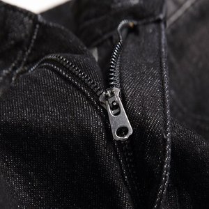 Pantalones Cortos Vaqueros de Mezclilla para Hombre, Talla Grande, Casuales, Negros, de Punto, Forrados, Ligeros, Transpirables, Rotos, 50% Algodón, 50% Poliéster - Product Image 2