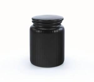 Pot de rangement en céramique noire de qualité supérieure avec couvercle hermétique, boîte de cuisine durable, organisateur de garde-manger pour le thé, le café et le sucre - Product Image 3