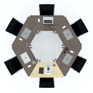 Set of 6 Trapezoidal Plywood <b>Tables</b> with Lego-Style Iron Legs Assembly Required School Sets HBLG007 - Product Image 3