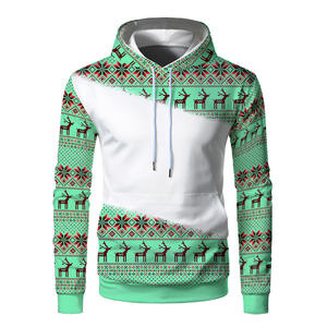 Wholesale OEM Customize <b>Sweatshirt</b> <b>Christmas</b> Clothes Sublimation Blank Sport Hoodies Polyester Faux Bleach Sublimation Hoodie - Product Image 4