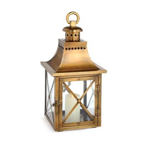 Lanterne en laiton doré avec couvercle en verre transparent pour éclairage décoratif de fête en plein air entrée de la maison atmosphère parfaite - Product Image 2