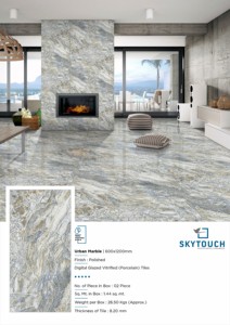 Azulejos de mármol gris pulido de cuerpo entero antideslizante 60x120 de diseño indio para pared de suelo de baño clásico para ladrillo refractario de Área Corporativa - Product Image 2