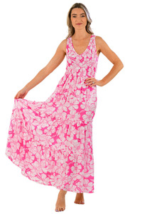 Robe longue imprimée bohème vintage décontractée à manches longues motif floral tissé respirant et durable pour l'été et le printemps - Product Image 6