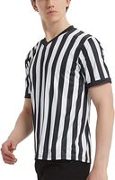 Maillot d'arbitre officiel unisexe Crown Sporting Goods, style professionnel, uniforme d'arbitre à manches courtes, idéal pour le basketball