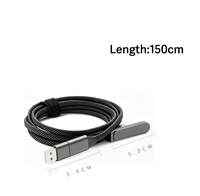 Kabel Pengisi Daya 2-in-1 Dual-Port dengan Pengisian Cepat & Sinkronisasi Data Hadiah Perusahaan Set Hadiah untuk Pria Regalo Corporativo