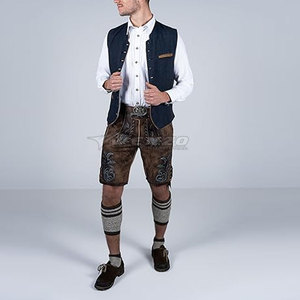 Nouveau design élégant pour hommes, shorts bavarois décontractés en cuir uni, fabrication sur mesure, qualité supérieure, respirant, séchage rapide - Product Image 2