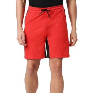 กางเกงขาสั้นออกกำลังกายผ้าแคนวาสผสมผ้าฝ้ายสำหรับผู้ชาย ระบายอากาศได้ดี สีตัดกัน มีขอบเอวยางยืดและกระเป๋าตกแต่ง สำหรับฤดูร้อน ปี 2026 - Product Image 5