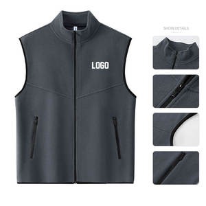 Diseño en blanco Logotipo personalizado Chalecos de invierno con forro polar Chaleco de lana polar sin mangas de doble cara para hombres Ropa DE TRABAJO - Product Image 5