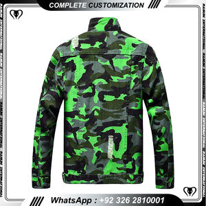 เสื้อแจ็กเก็ตยีนส์สำหรับผู้ชายเสื้อแจ็กเก็ตยีนส์สำหรับขับขี่ดีไซน์ตามสั่ง - Product Image 6