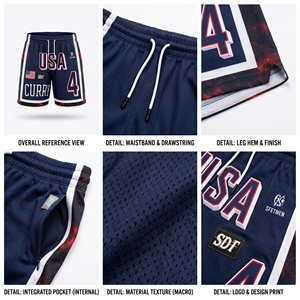 Shorts de basketball pour hommes à impression numérique, vert et jaune, imprimé sur le devant, cordon de serrage tissé, taille mi-haute, décontracté, respirant, en polyester - Product Image 6