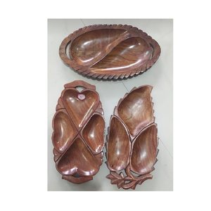 Plateau en bois rustique fait à la main pour salle à manger salon ou chambre à coucher organisateur pour servir des collations café ou articles de décoration-quantité minimale de commande 100 pièces - Product Image 5