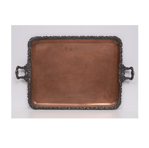 Plateau de service en cuivre écologique Plateau de service décoratif poli brillant avec poignées Plateau - Product Image 6