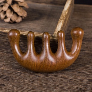 PEIGNE DE MASSAGE EN BOIS DE SANTAL: MEILLEUR VENDEUR POUR UN ULTIME SOULAGEMENT DU STRESS ET UNE DÉTENTE! -LOTUS VIETNAM BLEU - Product Image 2