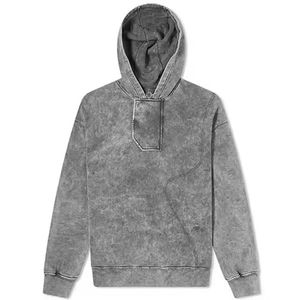 100% algodón clásico lavado ácido Sudadera con capucha para hombres mujeres cómodo estampado de moda con capucha con logotipo bordado OEM mantenido - Product Image 1