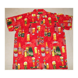 Articles de plage pour adolescents et adultes, en vrac, Design hawaïen, bouteille de bière imprimée, chemise hawaïenne de l'inde - Product Image 1