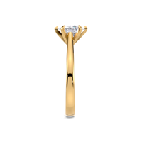 Bague de fiançailles solitaire en diamant de laboratoire taille poire 1 carat certifié IGI en or jaune/blanc/rose 18 carats