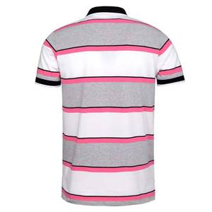 Polo Vintage de Manga Corta a Rayas para Hombre, Camisa de Algodón Transpirable de Alta Calidad para Deportes de Verano, Estampado Informal - Product Image 3