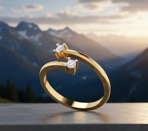 แหวนเงินสเตอร์ลิง925เปิดนิ้วปรับได้สำหรับผู้หญิงไมโครปูทางลูกบาศก์เซอร์โคเนียทรงเรขาคณิตเพชรสังเคราะห์เครื่องประดับหินคู่สำหรับเธอ - Product Image 5