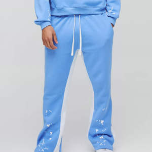 Chándales acampanados con estampado de logotipo personalizado para hombre a los mejores precios, ropa informal ligera, chándal acampanado para hombre - Product Image 5