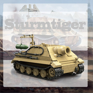 Lanzacohetes Alemán War Thunder, Cañón Blindado Alemán, Mortero de Asalto de 38 cm, Sturmtiger, Juego de Bloques de Construcción de 1394 Piezas - Product Image 4