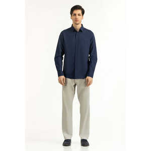 Camisas Casuales de Hombre en Tela Popelina 100% Algodón, Estilo Business con Doble Botonadura, Antiarrugas, Corte Regular - ODM MN-CS-WS25-273 - Product Image 3