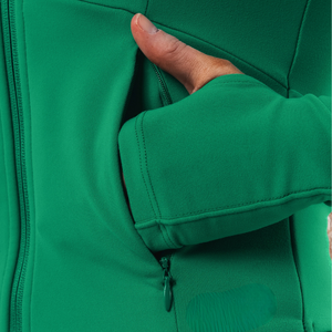 Sweat à capuche zippé pour femme, vert Grove, manches longues, coupe ajustée, veste légère pour le yoga, la gym et l'entraînement - Product Image 5