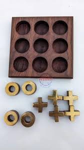 Tic Tac Toe en bois fait à la main de luxe jeu élégant Zero Cross pour les enfants pour l'été hiver printemps - Product Image 4