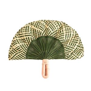 Traditional Vietnamese Bamboo Fan <b>Gifts</b> Personalized Hand Craft Wicker Natural Seagrass Hand Fans for Summer <b>Beach</b> In-Outdoor - Product Image 2