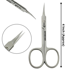 Ciseaux à ongles droits professionnels en acier inoxydable de haute qualité pour salon de manucure, ciseaux à cuticules en plastique - Product Image 1