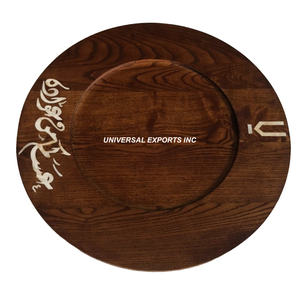 Bandeja de Chocolate de madera sostenible de lujo, cubierta de Metal, plato de Chocolate de diseñador de forma ovalada con estilo clásico, nuevo decorativo - Product Image 5