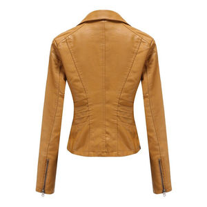 Chaqueta de Cuero Sintético de Alta Calidad para Mujer, Talla XL, Invierno 2026, Diseño de Punto Transpirable con Relleno de Algodón, Material de Lona Sólida - Product Image 4