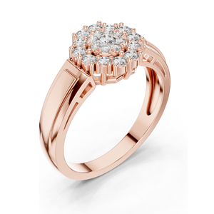 Bague en cluster de diamants de laboratoire 0,402 CT pour femmes, clarté VVS-VS EF, or 18 carats, 14 carats, 10 carats et argent 925, or rose, or jaune, or blanc - Product Image 4