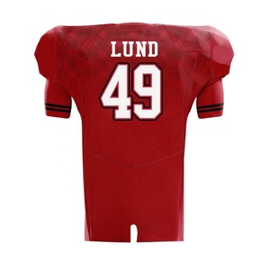 Uniforme de fútbol americano estirable de cuatro vías Transpirable Hombre Sublimado Bordado Fútbol americano Jersey Tops - Product Image 4