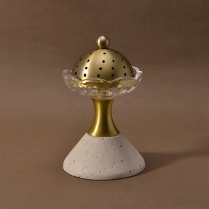 Quemador de incienso de metal y piedra de incienso de aire fresco Simple de estilo árabe de Oriente Medio calidad fabulosa - Product Image 4