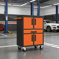 Armoire à outils multifonctionnelle en acier avec revêtement en poudre, avec serrure à clé, rangement moderne pour atelier