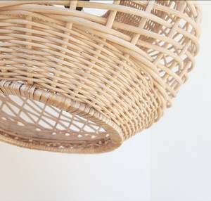 Vietnamese Rustic Rattan Chandelier Bamboo Pendant Light Traditional Craftsman for Hotel Resort Coffee Pumpkin <b>Lampshade</b> <b>Hanging</b> - Product Image 3