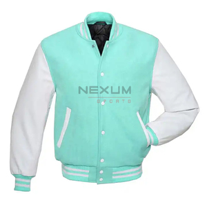 Ropa de calle informal para hombre, chaquetas para hombre Cool Varisty, chaqueta de cuero Versity University Bomber College para hombre de alta calidad - Product Image 4