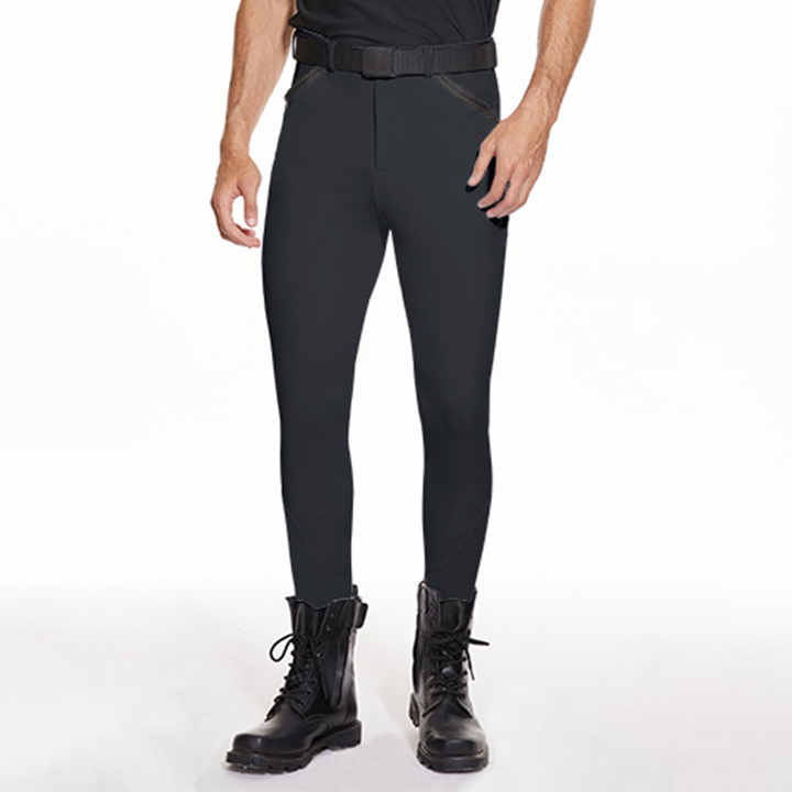 2024 High Performance Men's Equestrian Trousers Tight Knitted High Waisted Western Horse Leggings Non Slip Compression Breeches