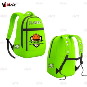 Sac à dos de rugby à design de numéro avec logo d'équipe personnalisé sac de football étanche de loisirs en plein air par sublimation - Product Image 1