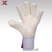 Professionelle Fußball-Torwarthandschuhe für Erwachsene und Kinder Neues Design Latex-Finger Leder-Material Verstellbares Handgelenk Wasserdicht